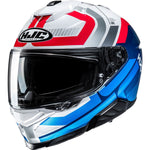 HJC i71 Viz Motorcycle Helmet - White Red Blue