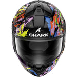 Shark Ridill 2 Raging Beast Motorcycle Helmet - Black Violet Yellow