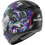 Shark Ridill 2 Raging Beast Motorcycle Helmet - Black Purple Green