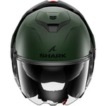 Shark Oxo Blank Mat Flip Front Motorcycle Helmet - Matt Dark Green