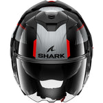Shark Oxo Sikter Flip Front Motorcycle Helmet - Black Chrome Silver