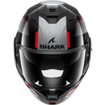 Shark Oxo Sikter Flip Front Motorcycle Helmet - Black Chrome Silver