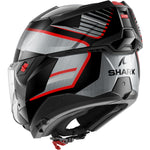 Shark Oxo Sikter Flip Front Motorcycle Helmet - Black Chrome Silver