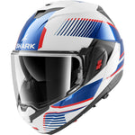Shark Oxo Sikter Flip Front Motorcycle Helmet - White Chrome Blue