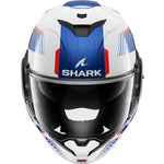 Shark Oxo Sikter Flip Front Motorcycle Helmet - White Chrome Blue