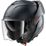 Shark Oxo Blank Flip Front Motorcycle Helmet - Gun Metal