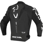 Richa Stradale Leather Motorcycle Jacket - Black White