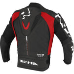 Richa Stradale Leather Motorcycle Jacket - Black Red