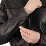 Oxford Walton 2.0 Leather Motorcycle Jacket - Black