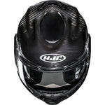 HJC F100 Carbon Plain Flip Front Motorcycle Helmet - Carbon Black