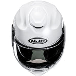 HJC F100 Plain Flip Front Motorcycle Helmet - Pearl White