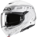HJC F100 Hetal Flip Front Motorcycle Helmet - White