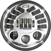 Custom Dynamics 7" Adaptive Headlamp for Indian For Indian Challenger 108 2020-2024 Chrome Clear