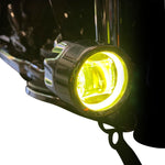Custom Dynamics ProBeam LED Halo Fog Lights For Harley Davidson FLH 1868 2021 Black Yellow