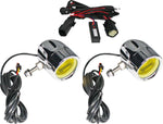 Custom Dynamics ProBeam LED Halo Fog Lights For Harley Davidson FLH 1868 2021 Chrome Yellow