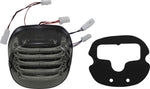 Custom Dynamics ProBeam Integrated Low Profile LED Taillights with Auxiliary Turn Signals For Harley Davidson FLD 1690 2012-2013 Rear Smoke