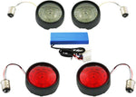 Custom Dynamics Complete Front & Rear Turn Signal Conversion Kit with Bullet Bezel Lenses For Harley Davidson FLHR 1450 2002-2003 Black Red Smoke