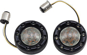 Custom Dynamics ProBeam Bullet Ringz 1157 Front Turn Signals For Harley Davidson FLD 1690 2012-2013 Front Black Gloss Smoke