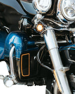 Custom Dynamics ProBeam Bullet Ringz 1157 Front Turn Signals For Harley Davidson FLD 1690 2012-2013 Front Black Gloss Smoke