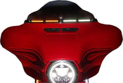 Custom Dynamics LED Batwing Windshield Trim For Harley FLHT1340 1996-1998 Chrome
