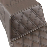 Saddlemen Full Lattice Stitch Step Up Seat For Harley Davidson FLHR 1340 1997-1998 - Brown