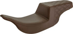 Saddlemen Rear Lattice Stitch Step Up Seat For Harley Davidson FLHT 1340 1997-1998 - Brown