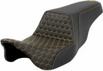 Saddlemen Honeycomb Step Up Seat For Harley Davidson FLH 1868 2021 - Black Gold