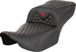 Saddlemen Roadsofa Extended Reach Honeycomb Seat For Harley Davidson FLHX 1923 2024 - Black Red