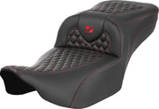 Saddlemen Roadsofa Extended Reach Honeycomb Seat For Harley Davidson FLHX 1923 2024 - Black Red