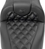 Saddlemen Roadsofa Lattice Stitch Seat For Harley Davidson FLHX 1923 2024 - Black