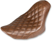 Saddlemen Renegade Lattice Stitch Solo Seat For Harley Davidson FLSTF 1584 2007-2010 - Brown
