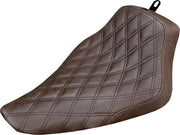 Saddlemen Renegade Lattice Stitch Solo Seat For Harley Davidson FLS 1690 2012-2016 - Brown