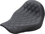 Saddlemen Renegade Lattice Stitch Solo Seat For Harley Davidson FLSB 1750 2018-2024 - Black