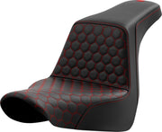 Saddlemen Honeycomb Step Up Seat For Harley Davidson FLSB 1750 2018-2024 - Black Red