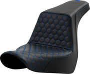 Saddlemen Honeycomb Step Up Seat For Harley Davidson FLSB 1750 2018-2024 - Black Blue