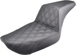 Saddlemen Step Up Front Lattice Stitch Seat For Harley Davidson FXD 1340 1996-1998 - Black