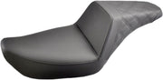 Saddlemen Step Up Seat For Harley Davidson FXDWG 1340 1996-1998 Rear Lattice Stitch - Black