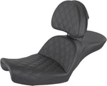 Saddlemen Explorer Lattice Stitch Seat For Harley Davidson FXD 1340 1996-1998 - Black