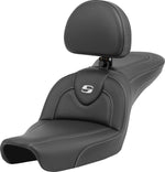 Saddlemen Roadsofa Carbon Fibre Seat For Harley Davidson FXD 1340 1996-1998 - Black