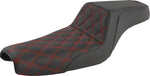 Saddlemen Step Up Seat For Harley Davidson XL 1200 C 2004-2020 - Black Red