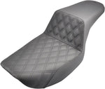 Saddlemen Step Up Seat For Harley Davidson FXLR 1340 1987-1994 Front Lattice Stitch - Black