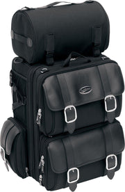 Saddlemen S3200DE Deluxe Sissy Bar Rear Bag - Black/57.4L