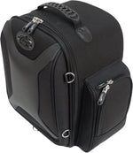 Saddlemen FTB1500 Sport Sissy Bar Rear Bag - Black/Chrome/Grey