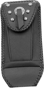 Mustang Tank Bib with Pouch For Harley Davidson FLH 1200 1970-1980 - Black Silver