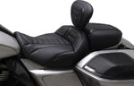 Mustang Deluxe Touring Solo Seat With Backrest For Harley Davidson FLHTK 1868 2023-2024 - Black Grey