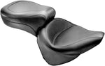 Mustang Vintage Style Black Stitching Seat For Harley Davidson FLST 1340 1987-1990 - Black