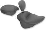 Mustang Wide Solo Seat with Removable Backrest For Harley Davidson FLS 1690 2012-2016 - Black