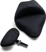 Mustang Wide Solo Seat with Removable Backrest For Harley Davidson FLS 1690 2012-2016 - Black