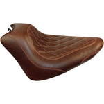 Mustang Wide Tripper Solo Seat For Harley Davidson FLS 1690 2012-2016 - Brown