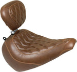 Mustang Wide Tripper Solo Seat For Harley Davidson FLFB 1750 2018-2020 - Brown